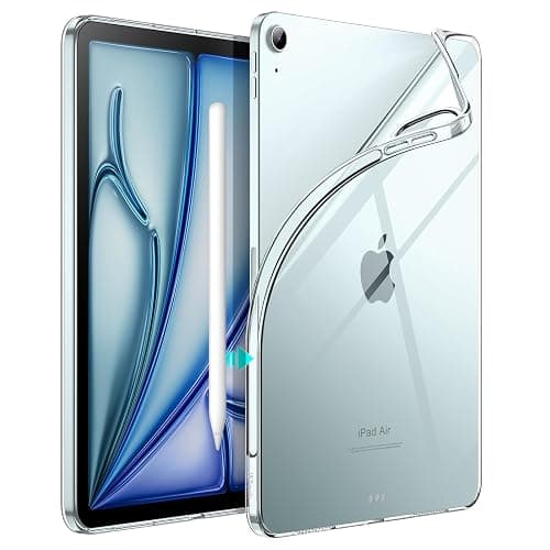 JETech Hülle für iPad Air 11 Zoll M3/M2 (2025/2024), iPad Air 5/4 (Modell 2022/2020), Weicher TPU Transparente Tablet Schutzhülle, Unterstützung Pencil Pro/Pencil 2 Aufladung (Durchsichtig) - Image 1