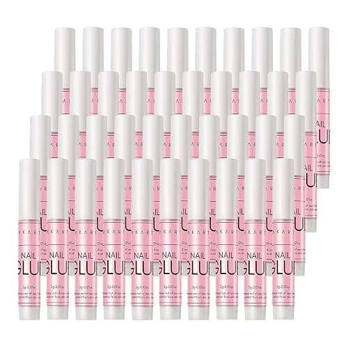 Makartt Super Strong Nail Glue for Acrylic Nails Press On Nails Professional Nail Adhesive Bond Nail Tips Glue for Stick On Nails Long Lasting Nail Glue for Fake Nails Broken Nails Repair 0.07oz 40Pcs - Image 1