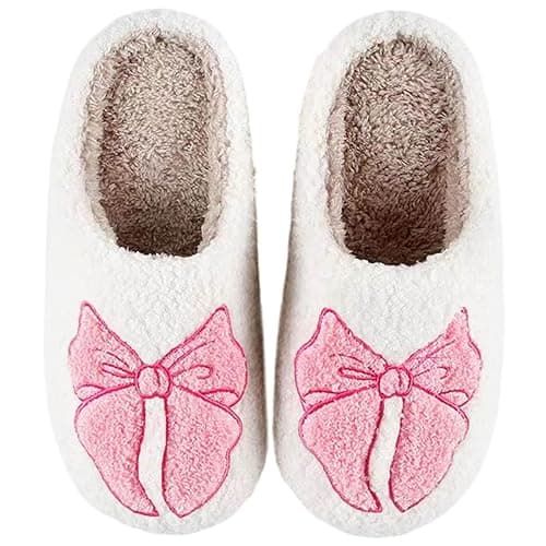 Aucomfo Comfy House Slippers For Women Men, Ladies Fuzzy Bedroom Slippers,indoor Outdoor Memory Foam Shoes - Image 1