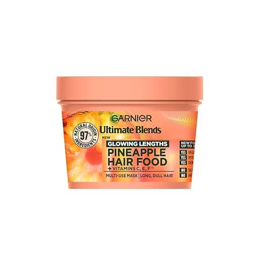 Garnier Ultimate Blends Glowing Lengths Pineapple & Amla Hair Food 3-in-1 Hair Mask Treatment 400ml - Image 1