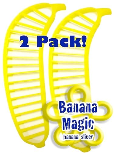 2 Pack Banana Slicer Cutters Banana Magic Kitchen Tool - Handy Gadget instantly slice chop banana chips no knife necessary ! - Image 1