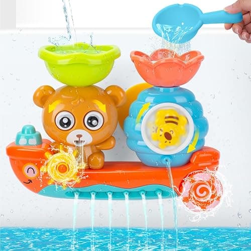 RILSO Bath Toys for Toddler,Bath Toys for Babies,Baby Bath Toy for Boys Girls Gifts,Toddler Toys for Boys Girls,Baby Sensory Toys Water Toys - Image 1