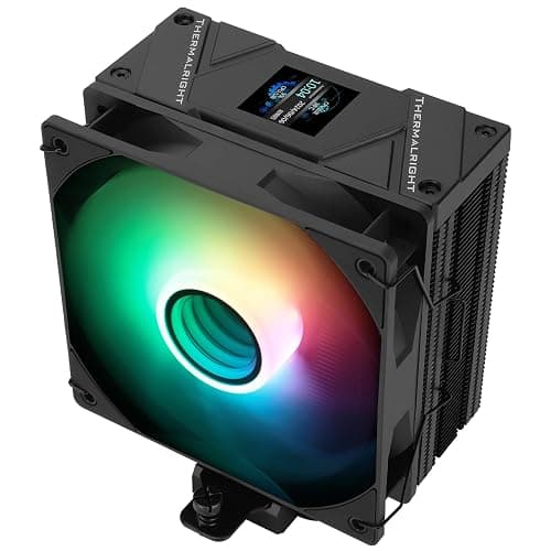 Thermalright Assassin Spirit 120 Vision ARGB Black CPU Air Cooler, PC Cooling with 1500RPM Speed,240*240 Resolving Power IPS LCD Screen with 1.54in,Computer Cooler for Intel lga1851/1700/115X,AM4/AM5 - Image 1