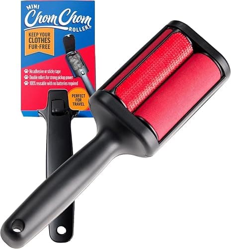 ChomChom Roller for Pet Hair - Reusable Lint Roller Pet Hair Removal Tool for Clothes, Couches, Cars and Travel - Cat Dog Hair Remover, Compact, No Sticky Refills Needed (Mini) - Image 1