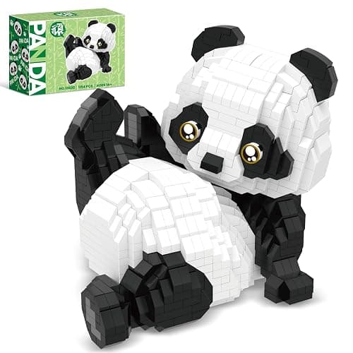QLT QIAOLETONG Mini Building Blocks Animals Sets for Goodie Bags, 1154 PCS Micro Mini Panda Building Toy Bricks for Adults, Party Favors for Teens 14+, Birthday Gift for Boys Girls, Carnival Prizes - Image 1