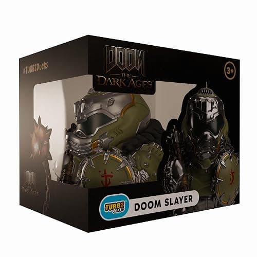 TUBBZ Boxed Edition: Doom Dark Ages - Doom Slayer Cosplaying Rubber Duck Vinyl Figure – Official Collectible for Fans of Doom - Image 1