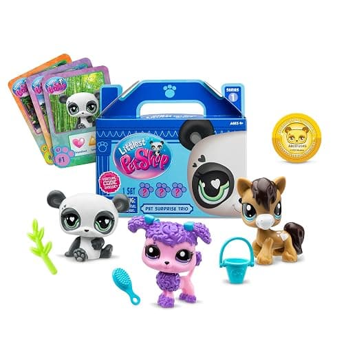 Littlest Pet Shop, Pet Surprise Three Pack - Gen 7, Pets #1 - #18, Authentic LPS Bobble Head Figure, Collectible Imagination Toy Animal, Kidults, Girls, Boys, Kids, Tweens Ages 4+ - Image 1