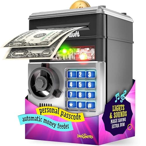 Piggy Bank for Kids - Electronic Money Saving Box w/Code- ATM Safe - Toy Coin Bank - Christmas Boys Toys for Age 3, 4, 5, 6, 7, 8, 9 - Birthday Gifts for 8, 9, 10, 11, 12 Year Old Boy and Girl - Image 1