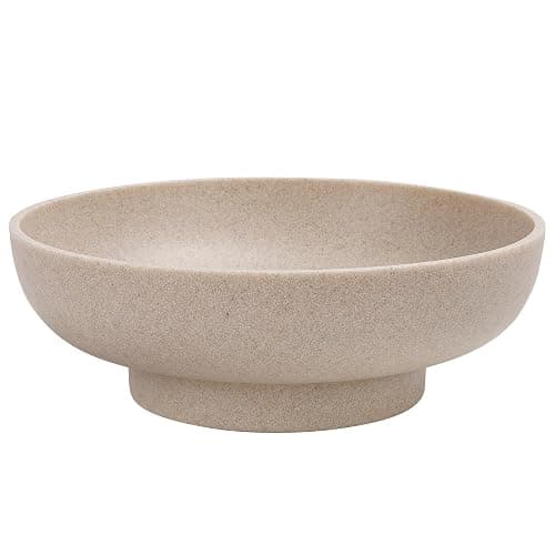 YMXYJM Large Decorative Bowl, Modern Handicraft Resin Bowls for Home Decor, Decorative Fruit Bowl for Kitchen Counter, Stylish Key Bowl for Entry Table, Artificial Stone Resin Beige - Beige - Image 1