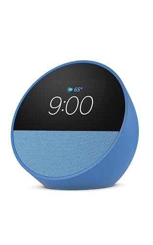 Amazon Echo Spot (newest model), Great for nightstands, offices and kitchens, Smart alarm clock, Designed for Alexa+, Ocean Blue - Image 1