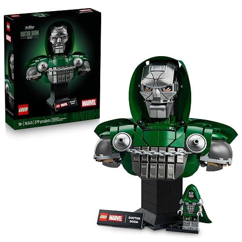 LEGO Marvel Doctor Doom Bust 76345 | Collectible Building Sets for Adults, Ages 18+, Movie Display for Bedroom or Book Shelf, 379 pieces, Gift for Marvel Fans - Image 1