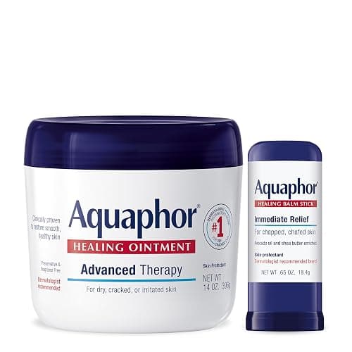 Aquaphor Advanced Therapy Healing Ointment Skin Protectant (14 Oz) + Healing Balm Stick with Avocado Oil and Shea Butter (0.65 Oz) - Image 1