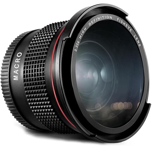 Altura Photo 58MM 0.35x Fisheye Wide Angle Lens (w/Macro Portion) for DSLR Cameras EOS Rebel 70D 77D 80D 90D T8i T7 T7i T6i T6s T6 T5i T5 T4i T3i T100 SL1 SL2 SL3 - Image 1