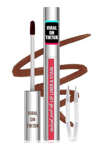 iMethod Lip Stain - Lip Liner Stain, Peel Off Lip Stain with Tweezer, Natural Long Lasting Lip Stain Peel Off, Waterproof, Easy to Use, Stay On All Day, Coffee - Image 1