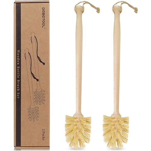 2-Pack Wooden Bottle Brush - Image 1