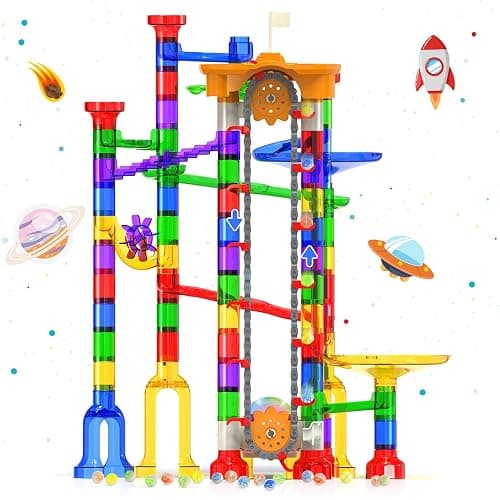 Motorized Marble Run - Stem Toys for Kids 4-8 8-12 - Building Educational Space Toys 5-7 8-10 - Birthday for Boys and Girls - Image 1