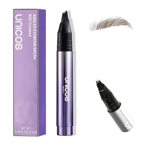 Unicos Eyebrow Pen, Angled Brow Brush, Eyebrow Pencils for Women, Natural Brow Pen, Hair-Like Strokes, 24hrs Long-Lasting, Waterproof, Smudge-Proof, Easy to Use, Multiple Uses, Gifts for Her, Coconut - Image 1