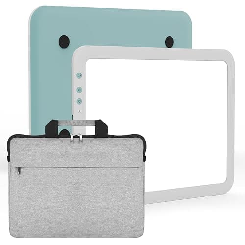 TOHETO A4 Rechargeable Led Super Bright Light Pad with Carry Bag for Cricut Weeding Vinyl Tool, Portable Wireless 3500mAh Battery Light Board/Box for Tracing, Diamond Painting, Sketching & Drawing - Image 1