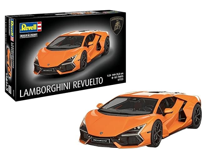 Revell 07723 Lamborghini Revuelto 1:24 Scale Unbuilt/Unpainted Plastic Model Kit - The Successor of The Aventador is Equipped with a Hybrid Drive – for The First time in The History of Lamborghini - Image 1