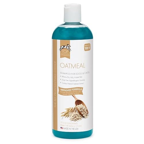 Top Performance Oatmeal Dog Shampoo and Cat Shampoo, 17 Oz. – Provides Remedy for Dry, Irritated and Itchy Skin on Pets - Image 1