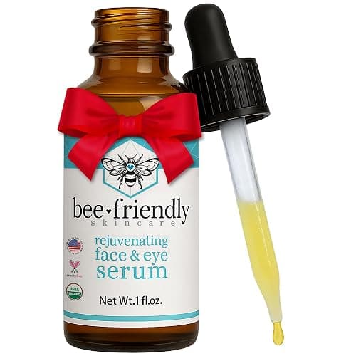 Organic Face & Eye Serum By BeeFriendly, Deep Hydration, Nourishes, Tightens, and Firms Facial Skin, and Lifts Facial Skin USDA Certified & All Natural Serum for Face, Women or Men, 1 oz - Image 1