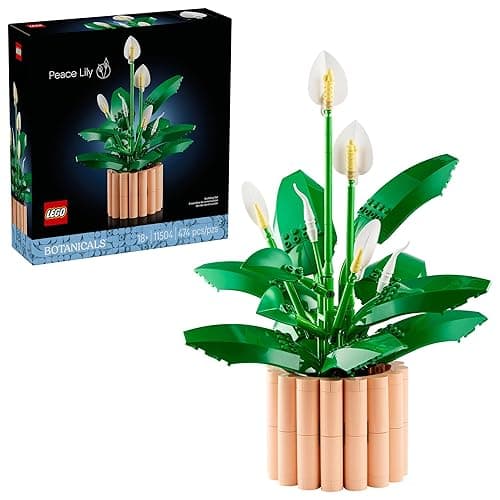 LEGO Botanicals Peace Lily Flower Building Set for Adults - Gifts for Mothers Day - DIY Bedroom, Book Shelf & Office Decor for Women & Men, Ages 18+ - Artificial Flowers Crafting Kit - 11504 - Image 1