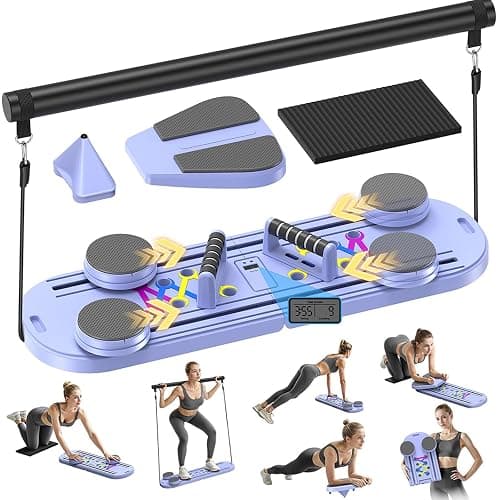 MOVOCA Pilates Board,Foldable Pilates Reformer Equipment with Timer, Multi-Purpose Portable Pilates Reformer Machine Home Pilates Kit for Home Workout,Fitness,Exercise,Abs - Image 1