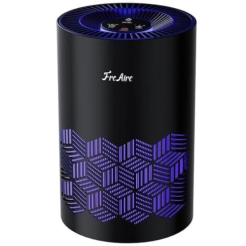 FreAire Air Purifiers for Bedroom, Air Purifiers for Home with Lights, HEPA Air Purifier Removes Dust Smoke Pollen Dander Smell, for Home/Pets/Bedroom, KN6391RGB Black - Image 1