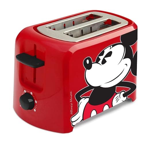 Disney Mickey Mouse 2 Slice Toaster by Select Brands - Disney Toaster for Breakfast Toast & Sandwich Bread - Kitchen Essential with Browning Control - Self-Centering Slots & High Rise Toast Lift - Image 1