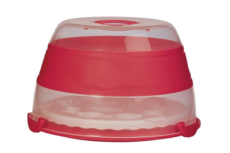 PrepWorks Carrier for 24 Cupcakes, 2 Layers, Red – Portable Cupcake Carrier for Easy Transport - Image 1