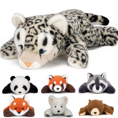 Lightly Weighted Stuffed Animals Snow Leopard Plush 12" for Kids & Adults | Ultra Soft Huggable Fell,Cozy Comfort Companion,Cute Room Decor,Ideal Gifts for Birthdays Holidays Christmas - Image 1