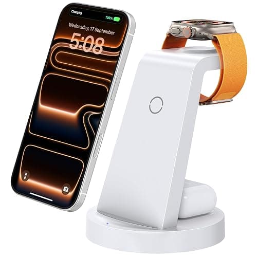 3 in 1 Charging Station for iPhone - Wireless Charger for Apple Products Multiple Devices - Charging Dock Stand for AirPods (for iPhone 17 16e 16 15 14 13 pro 12 11 X Max) - Image 1