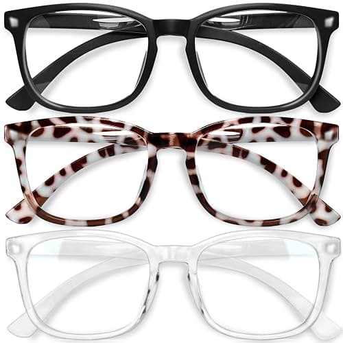 Gaoye Stylish Blue Light Glasses for Woman - Computer Glasses up to 99% Blue Light Blocking - Lightweight Frames - 3 pack - Image 1