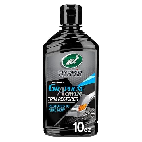 Turtle Wax Hybrid Solutions Graphene Acrylic Black Trim Restorer, Revives Exterior Car Plastic to Like New Condition, Won't Wash Off, Superior UV Protection, 10 fl oz - Image 1