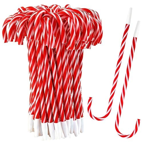 SAYAYA 120Pcs Christmas Candy Cane Pens Bulk Fun Black Ink Ballpoint Pens Xmas Goodie Bag Stuffers Classroom Gifts for Student School Holiday Party Favors Carnival Prize Stocking Stuffers(Red) - Image 1