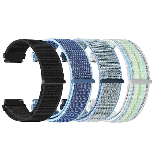 PBFairyy 20mm Watch Bands for Garmin Forerunner 55/570 42mm/165/645/245 Music/Garmin Vivoactive 6/Vivoactive 5/3/Garmin Venu/Venu Sq 2 for Men Women, 20mm Watch Straps for Amazfit Active 2/Active - Image 1