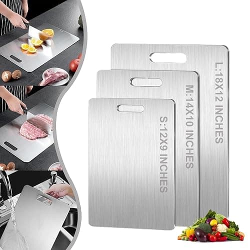 Titanium Cutting Board - 100% Pure Titanium Cutting Boards for Kitchen - Cutting Edge Hygiene & Durability, Home Cooking - Image 1
