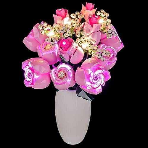 LIGHTAILING Light for Lego-10374 Bouquet of Pink Roses — Easy Install, Hidden Wiring, Home Decor & Gift-Ready (Model Not Included) - Image 1