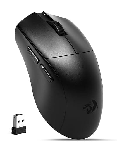 Redragon Wireless Gaming Mouse, 54G Lightweight, Tri-Mode 2.4G/USB C Wired/Bluetooth, Black PC Gaming Mice for Computer Laptop Mac Windows, Max 128000 DPI, 1K Polling, 6 Programmable Buttons, M821 - Image 1
