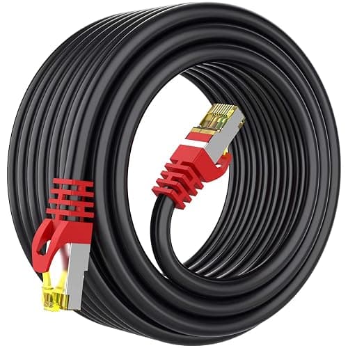 Boahcken Cat 8 Ethernet Cable 15 ft,1.5ft 6ft 10ft 20ft 25ft 30ft 75ft 100ft 150ft 200ft Heavy Duty High Speed Network Internet Cable,26AWG 40Gbps 2000Mhz,S/FTP Indoor&Outdoor Shielded LAN Cable - Image 1