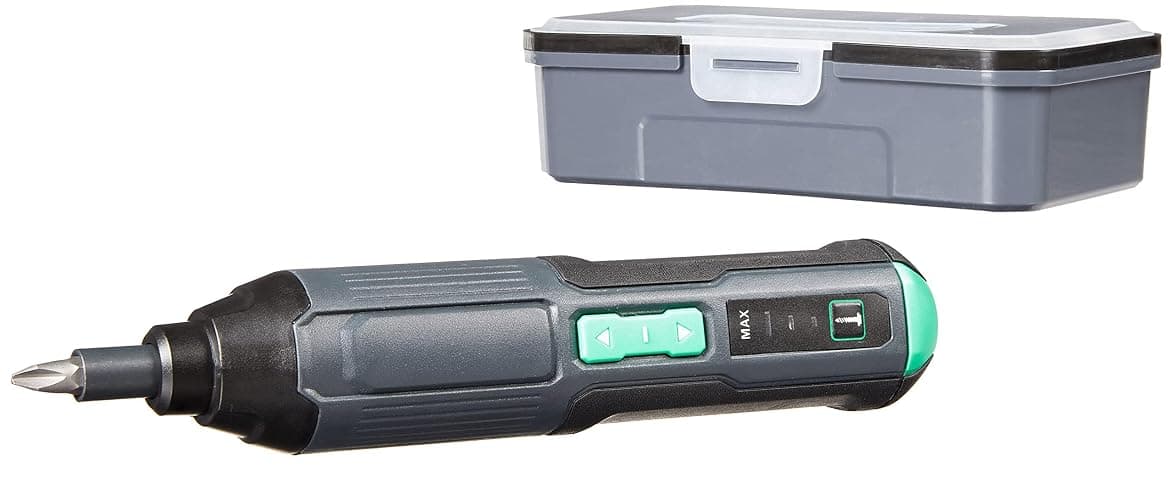 Amazon Basics by SKIL 4V Rechargeable Cordless Stick Screwdriver with 34-Piece Bit Set, Carrying Case, USB-C Charging, LED Work Light, 3 Torque Settings, Portable - Image 1
