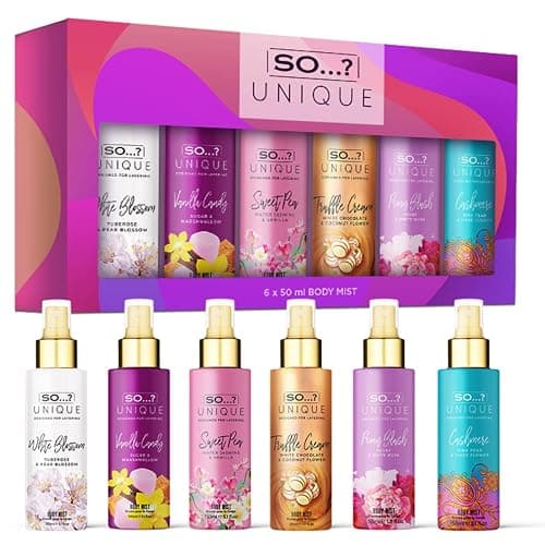 So…? Unique Body Mist Set - Perfumes for Women with Fresh, Floral, Sweet Scents - 6 Hour Wear Body Spray for Women - Travel Size Gift Set - 6 pcs - 1.69 Fl Oz (Pack of 6) - Image 1