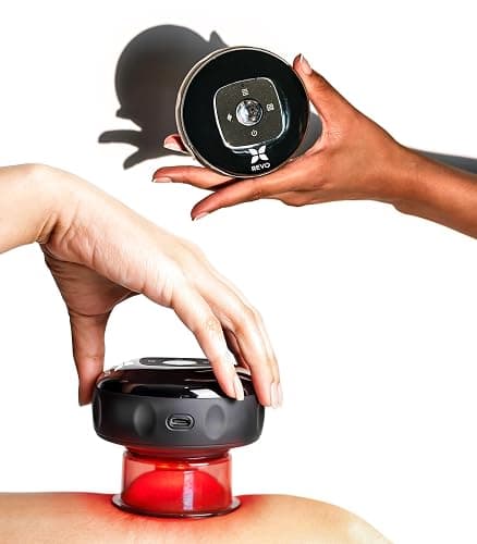 REVO The Original 4-in-1 Smart Cupping Therapy Massager, Red Light Therapy for Targeted Pain Relief, Knots, Aches, Muscle Soreness, Circulation & Tighter Skin, Portable Electric Massager- 2 Pack - Image 1
