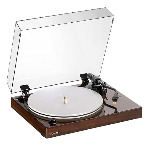 Fluance RT85N Reference High Fidelity Vinyl Turntable Record Player with Nagaoka MP-110 Cartridge, Acrylic Platter, Speed Control Motor, High Mass MDF Wood Plinth, Vibration Isolation Feet - Walnut - Image 1