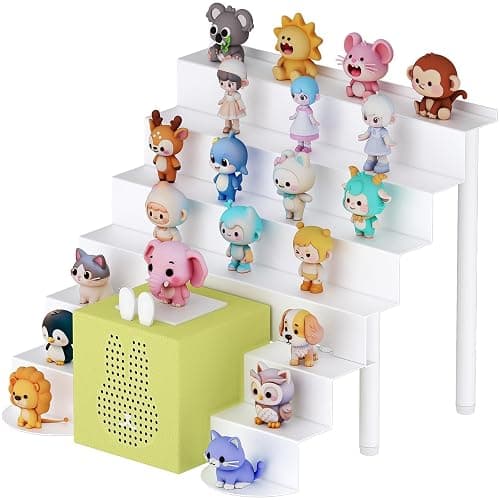 Lifewit Ladder Magnetic Display Shelf Compatible with Tonie Figures, 6 Tiers Metal Shelves for Figures Storage Organiser, Home Office Study - Image 1