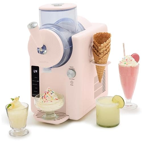 GreenPan Frost Ice Cream Machine & Frozen Drink Maker, Soft Serve, Slushie, Milkshakes & Cocktails, No Freezer Needed, 15-in-1, 7 Textures, Quiet & Rapid, Easy Clean, Family Size, Strawberry Pink - Image 1