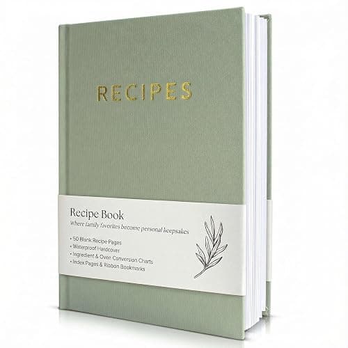 Aesthetic Blank Recipe Book To Write In and Organize Your Own Recipes | The Perfect Waterproof Notebook - Beautiful Blank Cookbook to Keep Everything Organized - Image 1