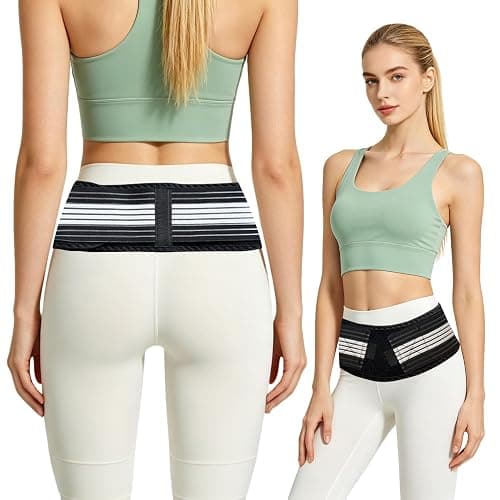 SI Joint Belt for Women, Size M, Sacroiliac Support & Sacral Brace | Dual-Support Orthobelt: SIJ, Trochanter & Sacral Bands Supports Spine/Pelvis, Relieves Sciatica, Disc, Scoliosis, Back Pain - Image 1