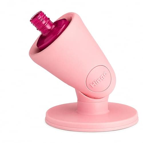 tweexy Hinge Untippable Nail Polish Bottle Holder | Anti-Spill Nail Polish Holder Stand, Tilted, IntelliStick Airlock Suction | Fingernail Painting, Nail Art Tools | Nail Polish Accessories (Blush) - Image 1