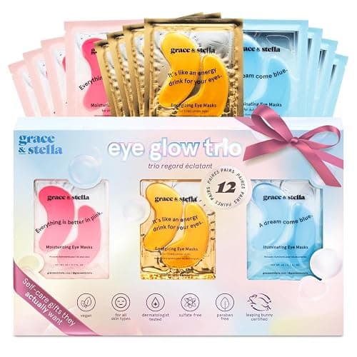 grace & stella Award Winning Under Eye Patches (12 pairs) Eye Masks for Puffy Eyes & Dark Circles - Birthday Gifts for Women, Bachelorette Party Favors, Bridesmaid, Self Care, Relaxation Gifts for Her - Image 1